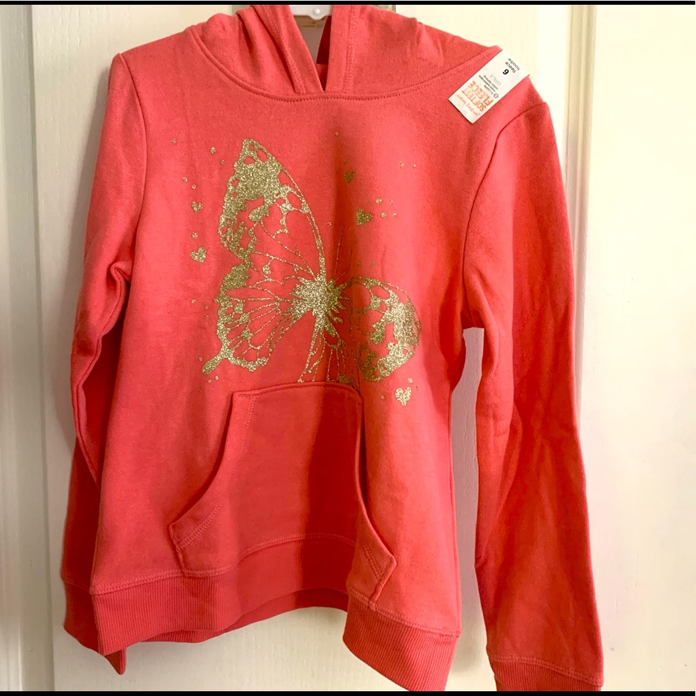 NWT size girl’s 6 Jumping Bean Butterfly design Hoodie